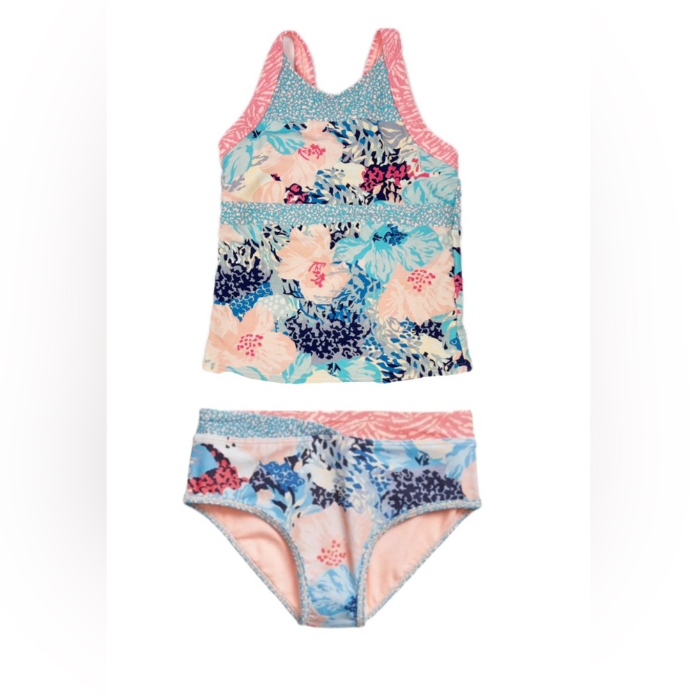 Athleta Girls Bora Bora Tankini Two Piece Swimsuit